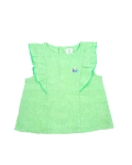 Girls Jujubes Green Linen 