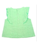 Girls Jujubes Green Linen 