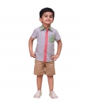 Boys Slate Coral Shirt