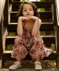 Carnation Pink Palazzo Jumpsuit Kids