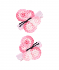 This And That By Vedika Handcrochet Circular Butterfly Alligator Clips-Shaded Pink