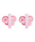 This And That By Vedika Handcrochet Circular Butterfly Alligator Clips-Shaded Pink