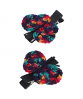 This And That By Vedika Handcrochet Circular Butterfly Alligator Clips-Shaded Black