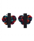 This And That By Vedika Handcrochet Circular Butterfly Alligator Clips-Shaded Black