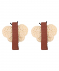 This And That By Vedika Handcrochet Circular Butterfly Alligator Clips-Off White