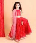 Red Bandhani Lehnga