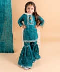 Blue Bandhni Shirt And Sharara