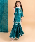 Blue Bandhni Shirt And Sharara
