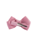 Grosgrain bow clip with knot in dusky pink