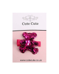 Sequin fuchsia teddy on a clip