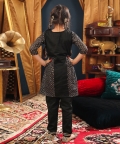 Girls Kurta And Pant Set-Black