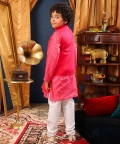 Boy 3Pc Bundi Set-Rani Pink