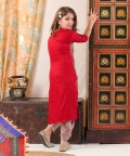 Girl Kurta And Dhotipant Set-Maroon