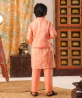 Boy 3Pc Open Jacket Set-Peach