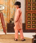 Boy 3Pc Open Jacket Set-Peach