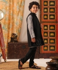 Boy 3Pc Open Jacket Set-Black