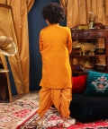 Boy Kurta And Dhoti Set-Mustard Yellow