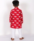 Trunk Tales Boys Red Kurta with Pant set
