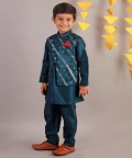 Lil Drama Boys Kurta pyjama with jacket set