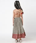 Chromatic Fusion Girls Stripe Hand Embroidery Jumper