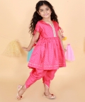 Lil Drama Girls Kurta with dhoti set