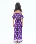 Trunk Tales Girls Purple Crop Top With Pants Co-Ordinate Set