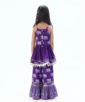 Trunk Tales Girls Purple Kurta With Sharara Set