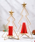 Set Of 2 Candle Stands With Free Scented Pillar Candles