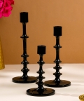 Black Radiance - Gift Set Of 3 Candle Stands