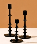 Black Radiance - Gift Set Of 3 Candle Stands