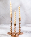 Rose Gold Radiance - Gift Set Of 3 Candle Stands