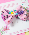 Bubblegum Print Bow Hairclips 