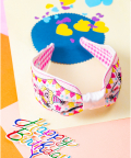 Pink Damsel Birthday Turban Hairband