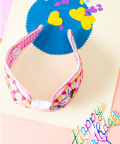 Pink Damsel Birthday Turban Hairband