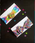 Set Of 2 Printed Bow Stretch Headband 