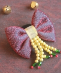 Christmas Bow Hair Tie Band 