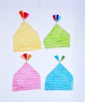 Multicolored Stripe Baby Headbands Set