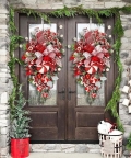 Christmas Tree Wreath, Christmas Door Hanging, Wall Decor