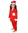 Personalised Red Nightsuit With Hand Embroidered Reindeer Motif