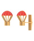 Cciki Red Hot Air Balloon Sterling Silver Cufflinks