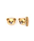 Cciki Beloved Bear Cufflinks with Gold Plating on Sterling Silver