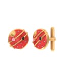 Cciki Dreamy Celestial Enamelled Cufflinks with Gold Plating in Sterling Silver