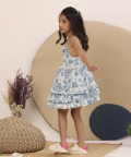 Floral Printed Frilly Layered Dress