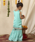 Shoulder Tie Kurti With Sharara