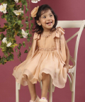 Pearl Embellished Organza Dress