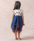 Beige With Multicolor Hand Embroidered Frock