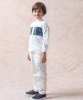 Pure Linen Shirt With Shades Of Blue Panel