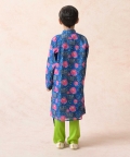 Asymmetrical Hemline Zipper Kurta With Pyjama