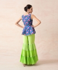 Elephant Motifs Peplum Kurti & Gharara Set