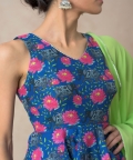 Elephant Motifs Peplum Kurti & Gharara Set